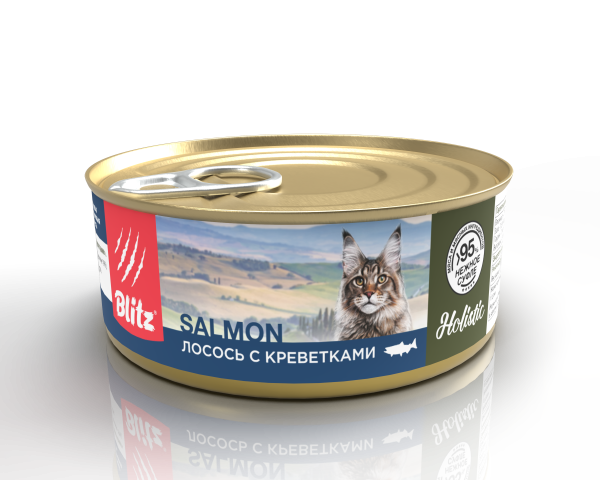 BLITZ CAT SALMON HOLISTIC (Лосось с креветками)